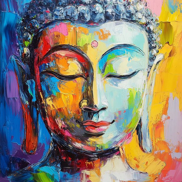 Bunter Buddha von ARTemberaubend