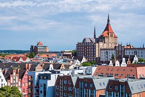 Blick auf historische Gebäude in der Hansestadt Rostock