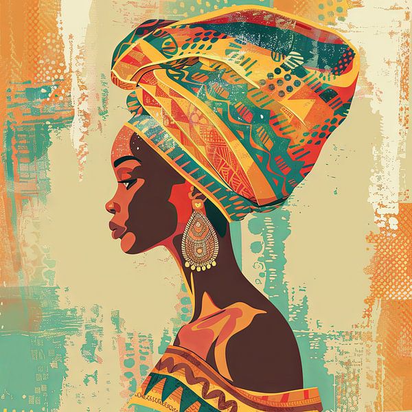 Abstract depiction of an African woman by Poster Art Shop