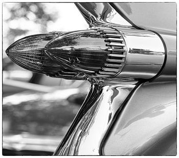 Rücklicht Amerikanisches Auto - schwarz-weiß