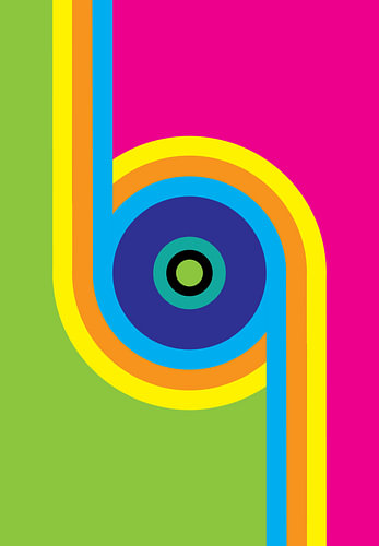 geometrisches Muster, abstrakte Spirale, Kreis, Rad