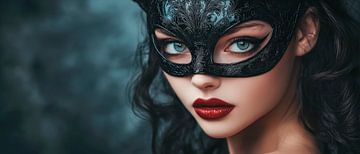 Un portrait fascinant en mascarade sur Poster Art Shop