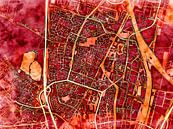 Kaart van Nieuwegein in de stijl 'Amber Autumn' van Maporia thumbnail