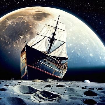 Sailing on the moon by renato daub