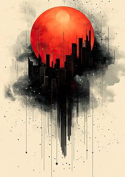 Ein Porträt in Rot und Schwarz