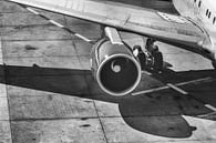 Detail of an airplane in black and white by Thomas Heitz thumbnail