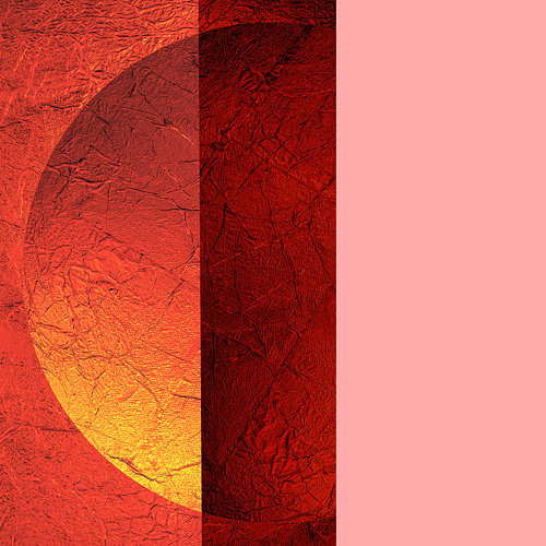 Minimalism. Sun with a pink bar