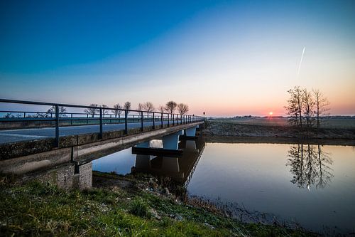 Sonnenaufgang über dem Polder