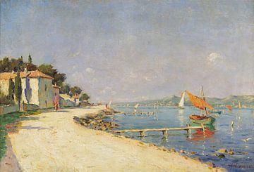 Stanislas Lépine~Landscape with boats