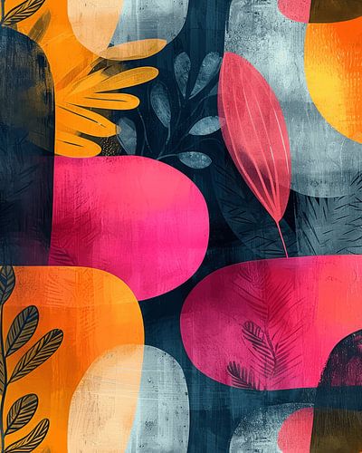 Formes modernes et abstraites dans des couleurs vives