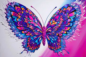 Abstracte kleurrijke vlinderkunst van Art & Soul Creations