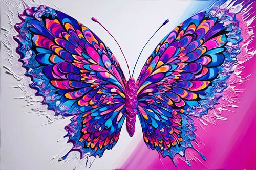 Abstracte kleurrijke vlinderkunst