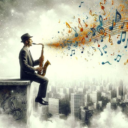 spanning met de saxofoon