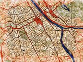 Kaart van Ivry-sur-Seine in de stijl 'Serene Summer' van Maporia thumbnail