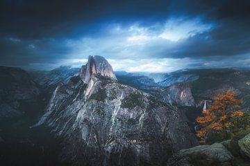 Half Dome thunderstorm by Loris Photography