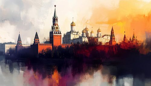 Kremlin paleis moskou rusland abstract panorama