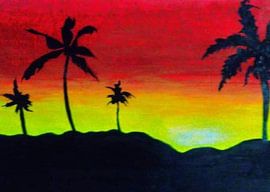 Esthetisch Levendige Zonsondergang van Augustyn Engty