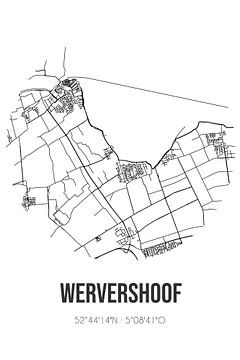 Wervershoof (Noord-Holland) | Landkaart | Zwart-wit van Rezona