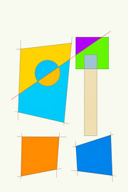 Suprematistische composities van Dietmar Meinhardt