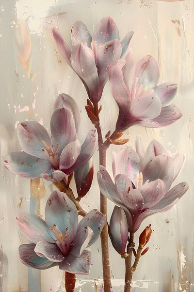 Large pink flowers by But First Framing