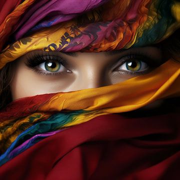 Girl with scarf by Bert Meijer