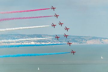 De Red Arrows in actie bij Eastbourne.