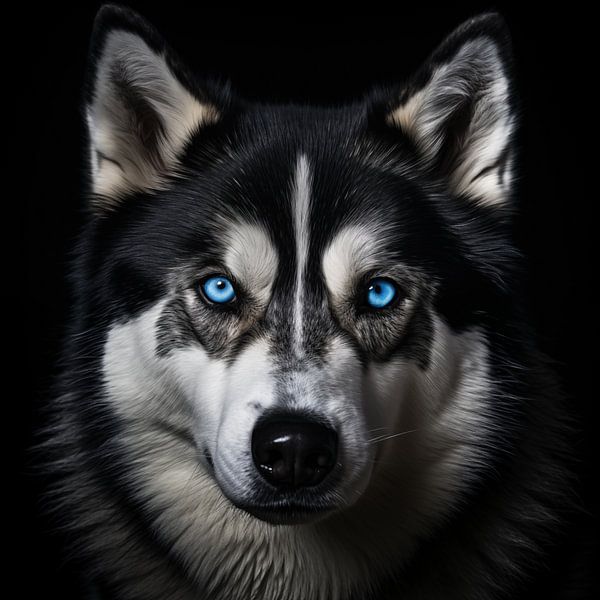 Huskey portret van TheXclusive Art