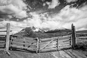 Clôture d'un ranch à Torres del Paine, Chili