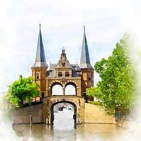 Blick auf das Waterpoort, Sneek, Friesland. von Danny de Klerk