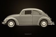 Volkswagen Käfer Schwarz und Weiß von Jan Keteleer Miniaturansicht