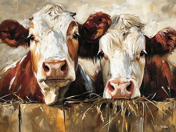 vache de ferme abstraite sur Gelissen Artworks