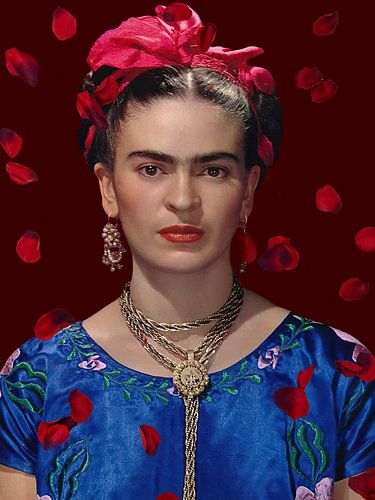 Frida - falling red rose petals