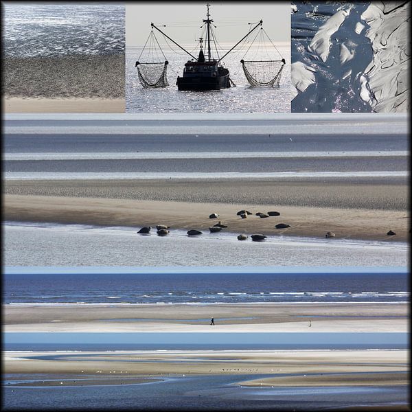 Strand Wadeiland Visserboot  by Brand van der Pol