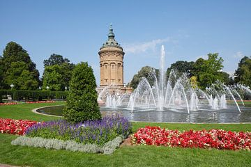 Watertoren, Friedrichsplatz, Mannheim, Baden-Württemberg, Duitsland, Europa