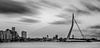 Skyline de Rotterdam en noir et blanc sur Miranda van Hulst Aperçu