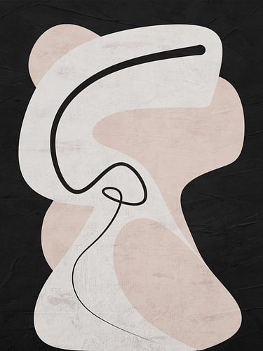 Organic abstract art - black and white tones