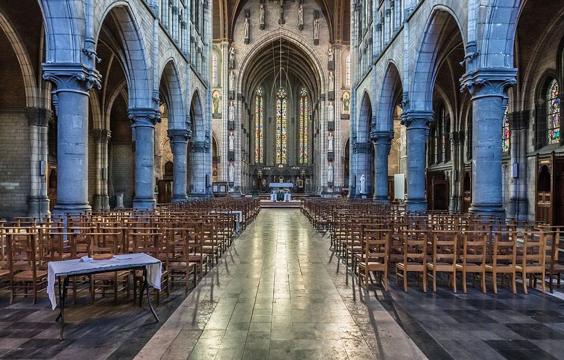 Neo gothic church, Molenbeek by Werner Lerooy