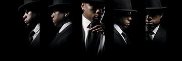 Jay-Z - Portrait de gangster en 5 photos panoramiques'de portrait sur Surreal Media