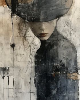 Modern and abstract portrait "Raw"