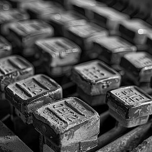Vintage Industrial Wanddekoration in schwarz und weiß