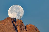 Full moon behind the Zugspitze