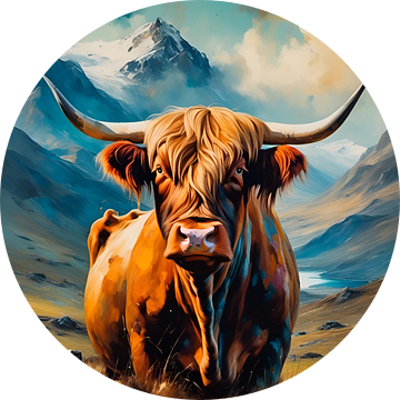 De zachtaardige geest van de Highland-koe van Mellow Art