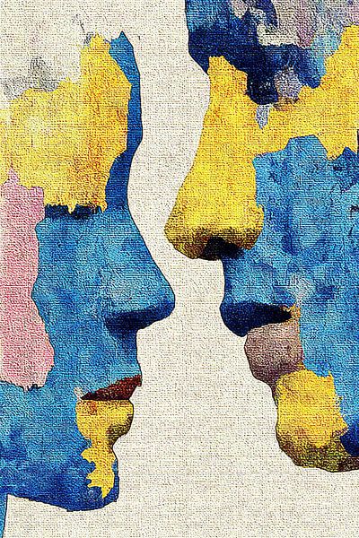 pictorial portrait man and woman by Egon Zitter
