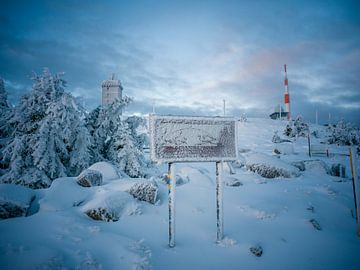 Gedenktafel zur deutschen Teilung auf dem Brockengipfel