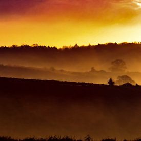 Landschap Posbank zonsopkomst van Jeroen Beemsterboer