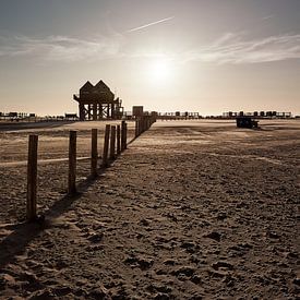 Paalwoningen, St. Peter-Ording van Marianne Kiefer PHOTOGRAPHY