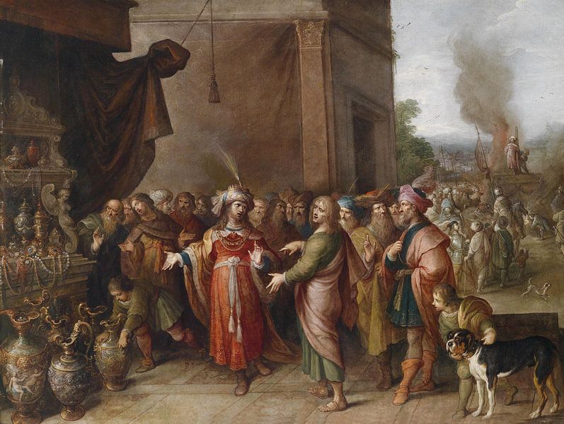 Krösus zeigt Solon seine Schätze, Frans Francken (II) von Meisterhafte Meister
