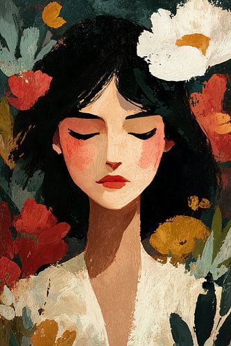 Portrait, Among the Flowers no. 3