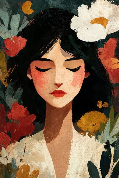 Porträt, Unter den Blumen Nr. 3 von Studio BB