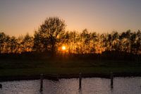 Zonsondergang Friesland